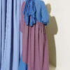 Cross-Trimmed Linen Dress Magenta – Image 3