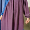 Cross-Trimmed Linen Dress Magenta – Image 4