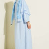 Cross Shoulder Cloak Dress Blue - immagine 3