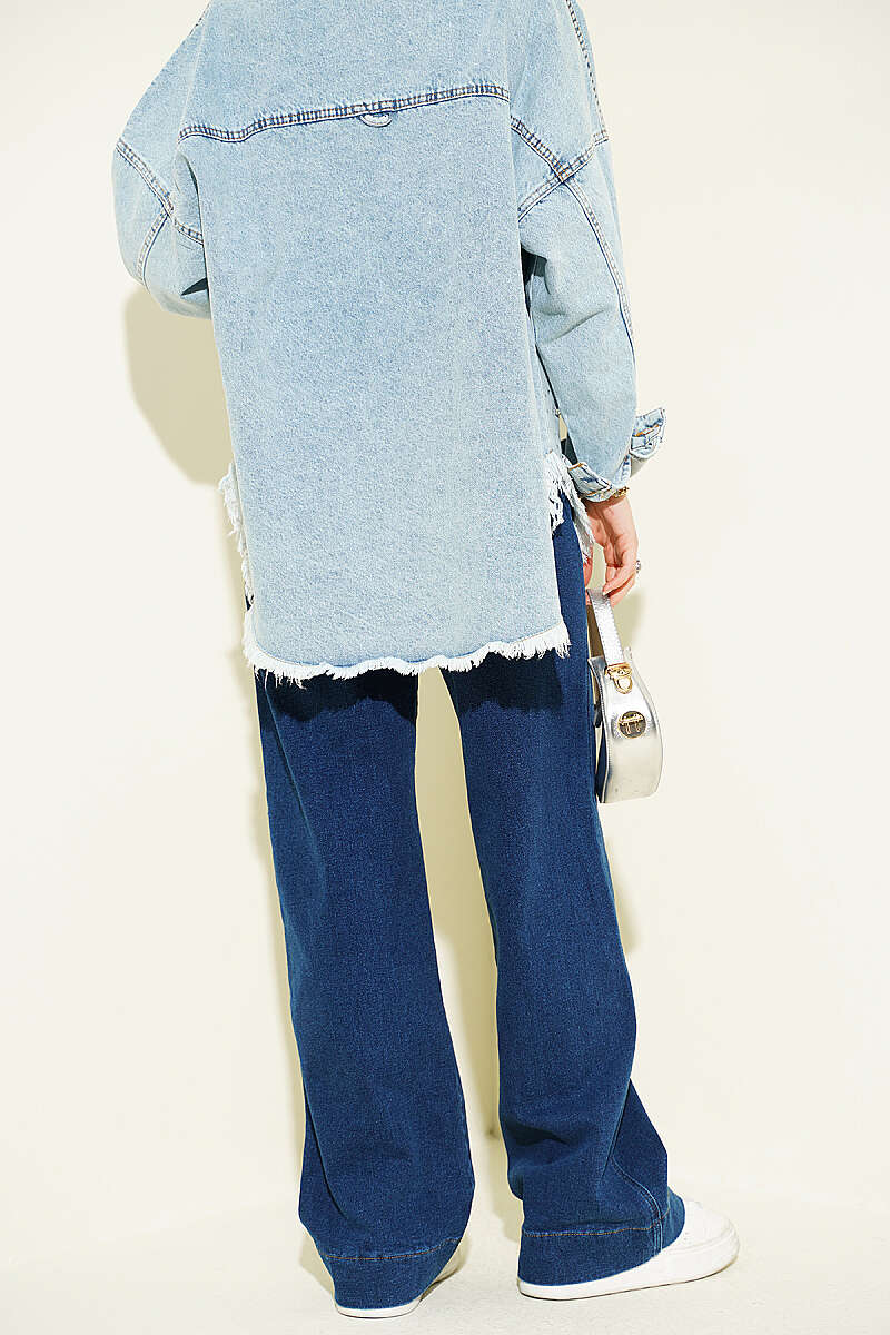 Pocket Detailed Belted Pants Dark Blue - Imagen 3