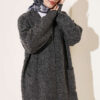 Buttoned French terry cardigan with pocket details Smoke