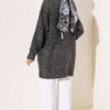 Buttoned French terry cardigan with pocket details Smoke - الصورة 3