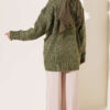 Buttoned French terry cardigan with pocket details Khaki – Bild 3