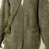 Buttoned French terry cardigan with pocket details Khaki – Bild 4