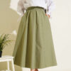 Pocketed Elastic Waist Straight Skirt Hazel