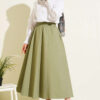 Pocketed Elastic Waist Straight Skirt Hazel - Image 2