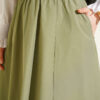 Pocketed Elastic Waist Straight Skirt Hazel - Image 4