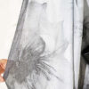 Floral Patterned Bamboo Knit Shawl Smoke - Image 4