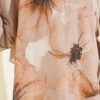 Floral Patterned Bamboo Knit Shawl Sand Beige - Image 4