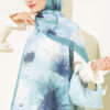 Floral Patterned Bamboo Knit Shawl Mint - Image 2