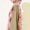 Floral Patterned Bamboo Knit Shawl Onion Skin - immagine 3