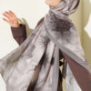 Floral Patterned Bamboo Knit Shawl Mink - Image 2