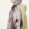Floral Patterned Bamboo Knit Shawl Mink - Image 3