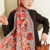 Floral Italian Chiffon Scarf Black - Afbeelding 5