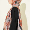Floral Italian Chiffon Scarf Black - Afbeelding 3