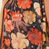 Floral Italian Chiffon Scarf Black - الصورة 4