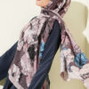 Floral Liva Crush Modal Scarf Sand Beige - Imagen 5