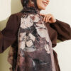 Floral Liva Crush Modal Scarf Sand Beige - Imagen 2