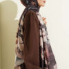 Floral Liva Crush Modal Scarf Sand Beige - Imagen 3