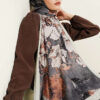 Floral Liva Crush Modal Scarf Aqua Green - Image 2