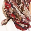 Floral Patterned Soft Scarf Burgundy – Image 4