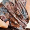 Floral Patterned Soft Scarf Brown - الصورة 4