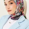 Floral Patterned Soft Scarf Sand Beige - Image 5