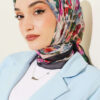 Floral Patterned Soft Scarf Black - Imagen 5