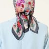 Floral Patterned Soft Scarf Black - Imagen 3