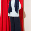 Flower Embroidered Tied Kimono Baby Blue - Image 3