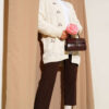 Floral Embroidered Knit Cardigan Beige - Image 2