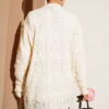 Floral Embroidered Knit Cardigan Beige - Image 3