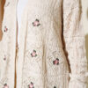 Floral Embroidered Knit Cardigan Stone - Imagen 4