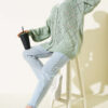 Floral Diamond Pattern Knit Cardigan Hazel – Image 2