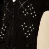 Floral Diamond Pattern Knit Cardigan Black - Image 4
