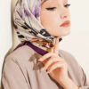 Floral Brush Pattern Elegance Scarf Black - immagine 5