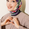 Floral Brush Pattern Elegance Scarf Black