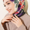 Floral Brush Pattern Elegance Scarf Black - immagine 2