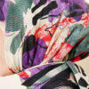 Floral Brush Pattern Elegance Scarf Black - immagine 4