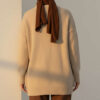Double Pocket Buttoned Knit Cardigan Beige - immagine 3