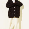 Double Pocket Buttoned Knit Cardigan Brown – Bild 2