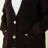 Double Pocket Buttoned Knit Cardigan Brown – Bild 4