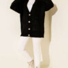 Double Pocket Buttoned Knit Cardigan Black – Bild 2