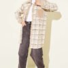 Double Pocket Flannel Shirt Beige - immagine 2