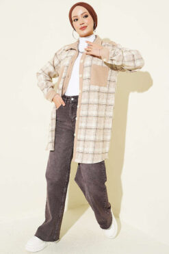 Alternative view of Double Pocket Flannel Shirt Beige