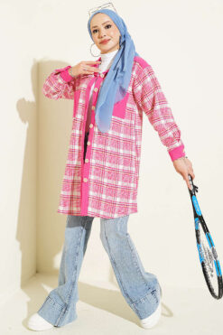Alternative view of Double Pocket Flannel Shirt Pink