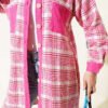 Double Pocket Flannel Shirt Pink - Afbeelding 4
