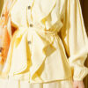 Double Ruffled Tie-Belted Modal Skirt Set Yellow - Imagen 4
