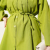 Double Collar Tie Waist Shirt Pistachio Green - Image 4