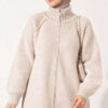 Reversible Zip-up Knit Cardigan Beige